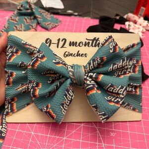 Charming Teal 'Daddy's Girl' Bow Headband